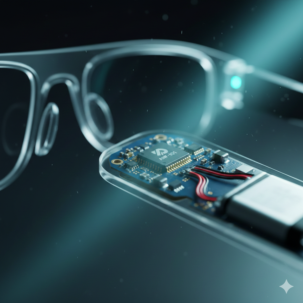 安赋能微型BMS芯片在AI眼镜镜腿内的集成